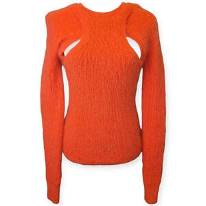 New Isabel Marant Cut Out Sweater Orange Mohair Trendy Influencer XL